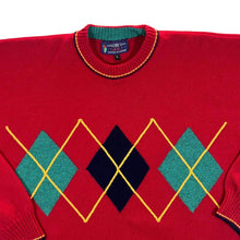Load image into Gallery viewer, Vintage 90&#39;s THE SWEATER SHOP &quot;Golf&quot; Argyle Check Wool Knit Sweater Jumper
