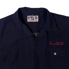 Load image into Gallery viewer, Rumble 59 &quot;So Many Roads&quot; Biker Rockabilly Embroidered Short Sleeve Work Shirt

