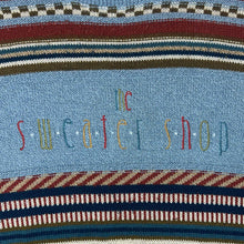 Load image into Gallery viewer, Vintage 90&#39;s THE SWEATER SHOP Patterned Embroidered Spellout Acrylic Cotton Knit Jumper
