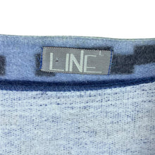 Load image into Gallery viewer, Vintage 90&#39;s LINE Crazy Abstract Patterned Blue Grey Mix Fleece Button Tank Top
