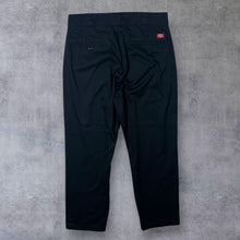 Load image into Gallery viewer, Dickies Black Polyester Cotton Blend Straight Leg Lightweight Trousers
