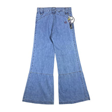 Load image into Gallery viewer, Early 00&#39;s PASH Surfer Skater Classic Blue Flared Wide Leg Denim Jeans
