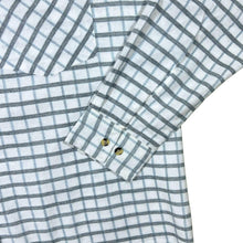 Load image into Gallery viewer, Vintage Mauro Lesandro White Grey Plaid Check Cotton Long Sleeve Flannel Shirt
