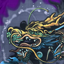 Load image into Gallery viewer, Early 00’s GIORGIO Gothic Tattoo Style Dragon Patterned All-Over Print Polyester Shirt
