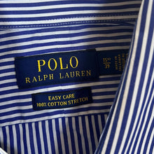 Load image into Gallery viewer, Polo Ralph Lauren Blue White Striped Long Sleeve Cotton Dress Shirt
