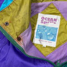 Load image into Gallery viewer, Vintage OCEAN SPRAY Bold Colour Block Festival Waterproof Windbreaker Cagoule Jacket
