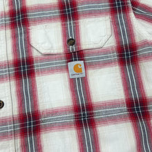 Load image into Gallery viewer, CARHARTT “Loose Fit” Plaid Check Button-Up Short Sleeve Shirt
