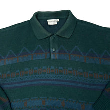 Load image into Gallery viewer, Vintage 90's GIANFRANCO KNITWEAR Made In Korea Grandad Patterned Acrylic Knit Collared Sweater Jumper
