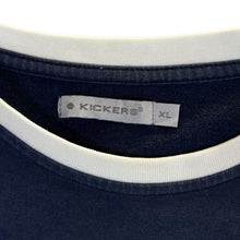 Load image into Gallery viewer, Early 00&#39;s Kickers Mini Logo Navy Blue White Layered Long Sleeve T-Shirt
