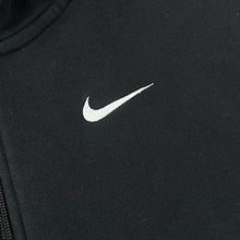 Load image into Gallery viewer, NIKE Classic Embroidered Mini Swoosh Logo Black Zip Hoodie
