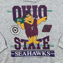 Load image into Gallery viewer, Vintage Eureka (1991) OHIO STATE SEAHAWKS The Flinstones Sports Spellout Graphic Sweatshirt
