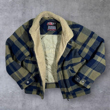 Load image into Gallery viewer, Early 00&#39;s O&#39;Neill Skater Surfer Plaid Check Lightly Padded Wool Blend Bomber Jacket
