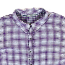 Load image into Gallery viewer, LEE RIDERS Purple White Plaid Check Long Sleeve Cotton Flannel Shirt
