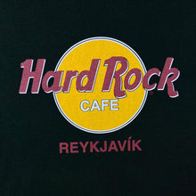 Load image into Gallery viewer, Vintage Hard Rock Cafe "Reykjavik" Valhalla Souvenir Logo Graphic Dark Green T-Shirt
