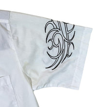 Load image into Gallery viewer, Early 00&#39;s Fishbone Y2K Tribal Embroidered Cotton Polyester Short Sleeve Shirt
