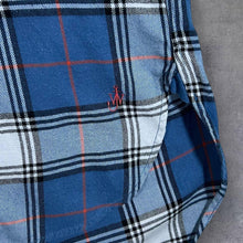 Load image into Gallery viewer, Uniqlo x JW Anderson Blue Plaid Check 1/2 Button Long Sleeve Flannel Shirt
