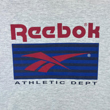 Load image into Gallery viewer, Vintage 90&#39;s REEBOK ATHLETIC DEPT Classic Big Logo Spellout Graphic Short Sleeve T-Shirt
