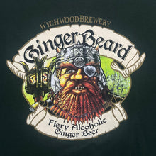 Load image into Gallery viewer, Early 00&#39;s Wychwood Brewery Ginger Beard Beer Graphic Green T-Shirt
