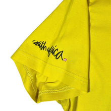 Load image into Gallery viewer, QUIKSILVER &quot;Cape Town&quot; South Africa&quot; Skater Surfer Graphic Yellow T-Shirt
