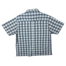 Load image into Gallery viewer, The North Face TNF Grey Check Utility Hiking Short Sleeve Cotton Shirt

