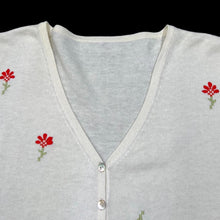 Load image into Gallery viewer, Vintage HAMELLS Embroidered Floral Flower 3/4 Sleeve Cardigan Top
