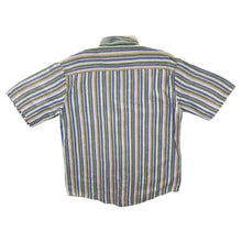 Load image into Gallery viewer, Vintage 90's Shelter Island Multi Striped Linen Cotton Short Sleeve Button-Up Shirt

