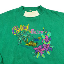 Load image into Gallery viewer, Vintage 90&#39;s ACTUEL &quot;Cocktail Fruits&quot; Tropical Spellout Graphic Colour Block Sweatshirt
