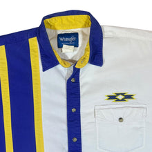 Load image into Gallery viewer, Vintage WRANGLER "Western Shirts" Colour Block Cowboy Cotton Popper Short Sleeve Shirt

