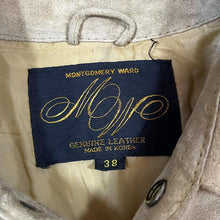 Load image into Gallery viewer, Vintage 90&#39;s MONTGOMERY WARD Made In Korea Beige Suede Leather Button Jacket
