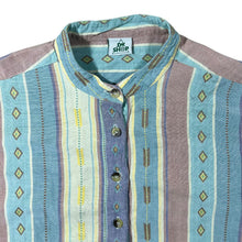 Load image into Gallery viewer, Vintage 90's DW Shop Aztec Crazy Patterned Long Sleeve Grandad Collared Shirt
