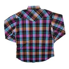 Load image into Gallery viewer, Vintage 90&#39;s Wrangler X-Long Tails Cowboy Cut Western Check Long Sleeve Popper Shirt
