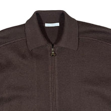 Load image into Gallery viewer, Early 00&#39;s ST MICHAEL Marks &amp; Spencer Chocolate Brown Acrylic Wool Knit Zip Sweater Jumper
