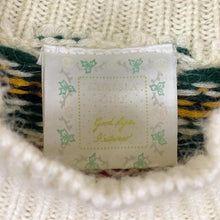 Load image into Gallery viewer, Vintage Chelsea Girl Rose Patterned Acrylic Wool Knit Mock Neck Jumper
