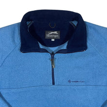 Load image into Gallery viewer, Vintage SLAZENGER Mini Logo Blue 1/4 Zip Fleece Sweatshirt
