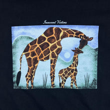 Load image into Gallery viewer, Vintage Redwood INNOCENT VICTIMS Giraffe Wildlife Graphic Black T-Shirt
