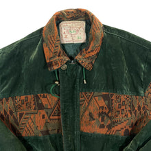 Load image into Gallery viewer, Vintage 90&#39;s DA.PA Styled In Italy Suede Effect Woven Patterned Panel Bomber Jacket
