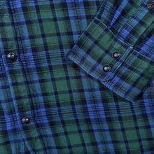 Load image into Gallery viewer, Lucky Brand Cowboy Western Tartan Plaid Check Long Sleeve Popper Flannel Shirt

