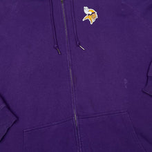 Load image into Gallery viewer, Majestic NFL MINNESOTA VIKINGS Football Logo Graphic Zip Hoodie

