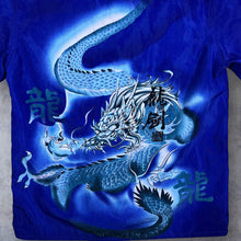 Load image into Gallery viewer, Early 00&#39;s BANA Shirt Gothic Y2K Dragon Graphic Blue Short Sleeve Shirt
