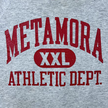 Load image into Gallery viewer, Vintage Lee "Metamora Athletic Dept." Made In USA Grey Distressed Sweatshirt
