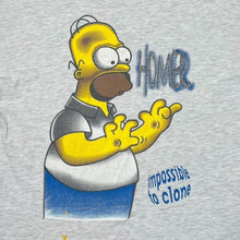 Load image into Gallery viewer, Vintage 90’s The Simpsons “Impossible To Clone” Homer Simpson TV Show Graphic T-Shirt
