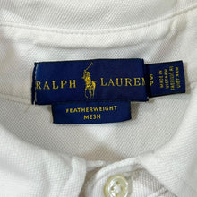 Load image into Gallery viewer, RALPH LAUREN &quot;Featherweight Mesh&quot; Embroidered Mini Logo White Long Sleeve Button-Up Shirt
