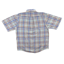 Load image into Gallery viewer, Vintage Colours By Alexander Julian Multi Plaid Check Short Sleeve Button-Up Shirt

