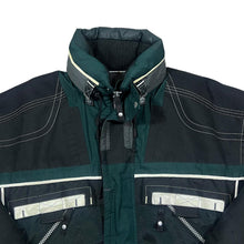 Load image into Gallery viewer, Vintage RODEO C&amp;A Green Black Colour Block Padded Ski Jacket
