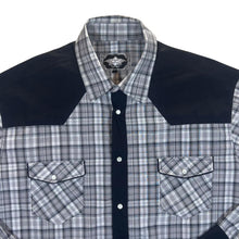 Load image into Gallery viewer, STARS &amp; STRIPES Plaid Check Cowboy Western Pearl Snap Popper Long Sleeve Shirt
