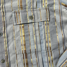 Load image into Gallery viewer, Early 00&#39;s MULBERRY Abstract Y2K Multi Striped Long Sleeve Cotton Shirt
