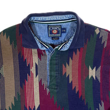 Load image into Gallery viewer, Vintage 90&#39;s CHAPS Ralph Lauren Native American Patterned Long Sleeve Polo Shirt
