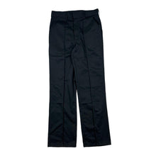 Load image into Gallery viewer, DICKIES REDHAWK Classic Black Front Pleat Straight Leg Worker Skater Trousers
