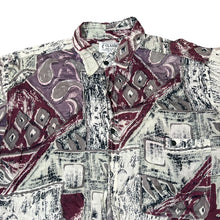 Load image into Gallery viewer, Vintage 90's CLASSIC SILK COLLECTION Crazy Abstract Patterned Short Sleeve Silk Shirt

