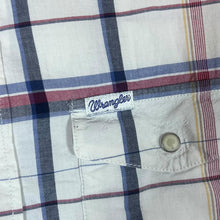 Load image into Gallery viewer, Early 00&#39;s WRANGLER Western Plaid Check Popper Button Short Sleeve Cotton Shirt

